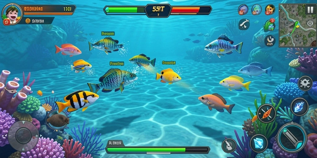 Gameplay seru dalam permainan Tembak Ikan 55RT.
