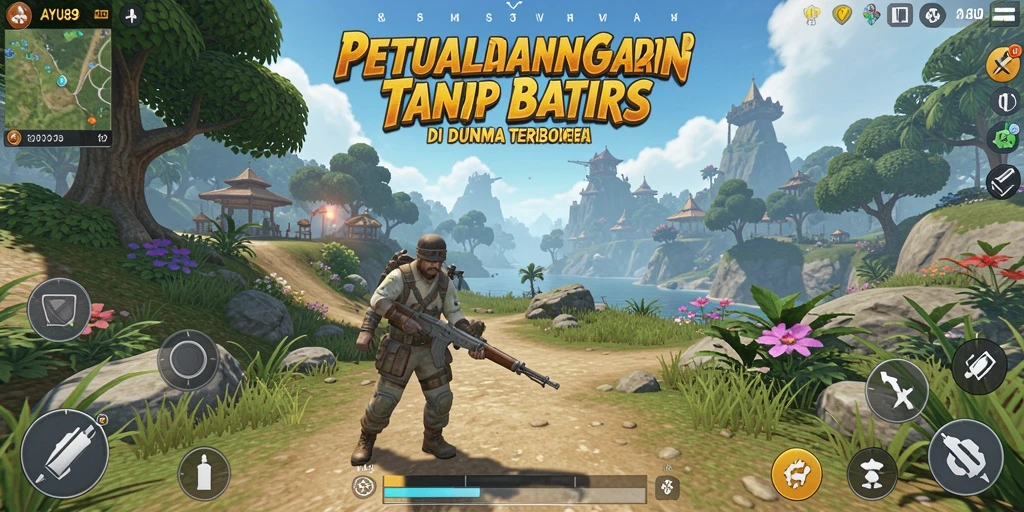 Tangkapan layar gameplay AYU89 yang memikat dengan dunia terbuka yang luas.