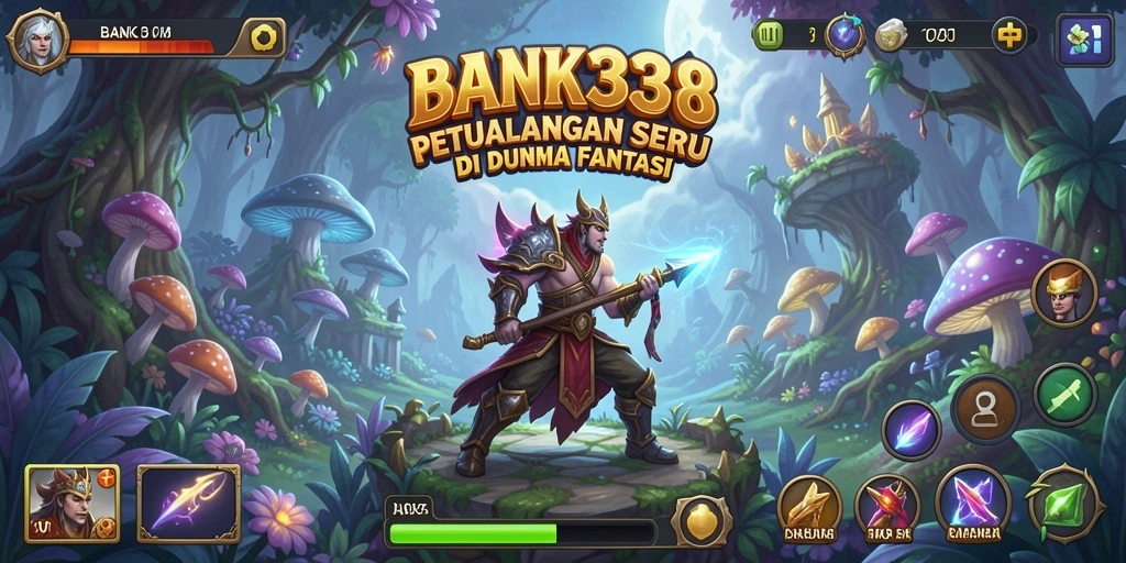 Tampilan gameplay menarik dari BANK338 dengan aksi petualangan seru.