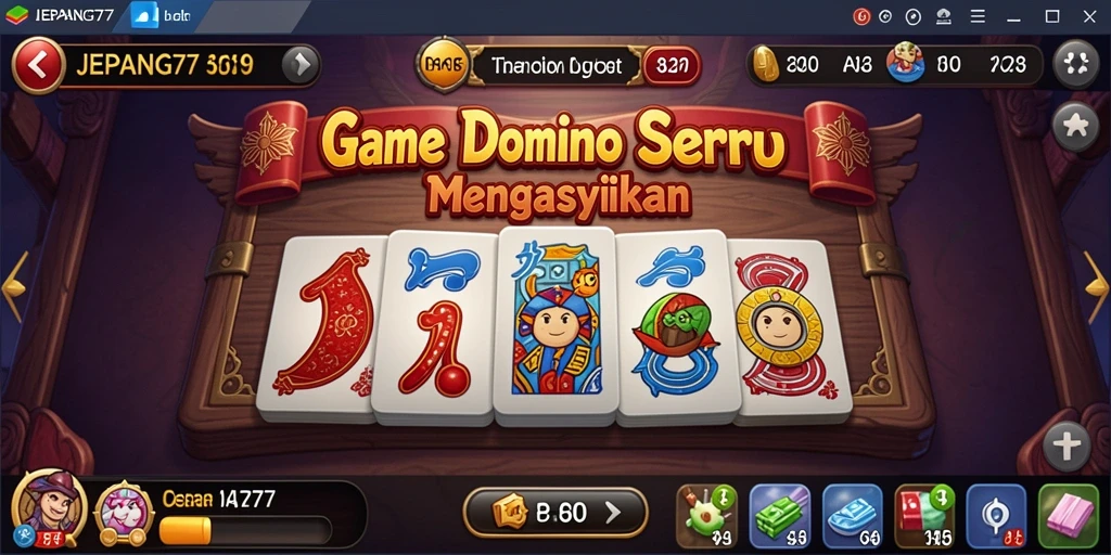 Gameplay seru Domino dalam JEPANG77 yang mengasyikkan.