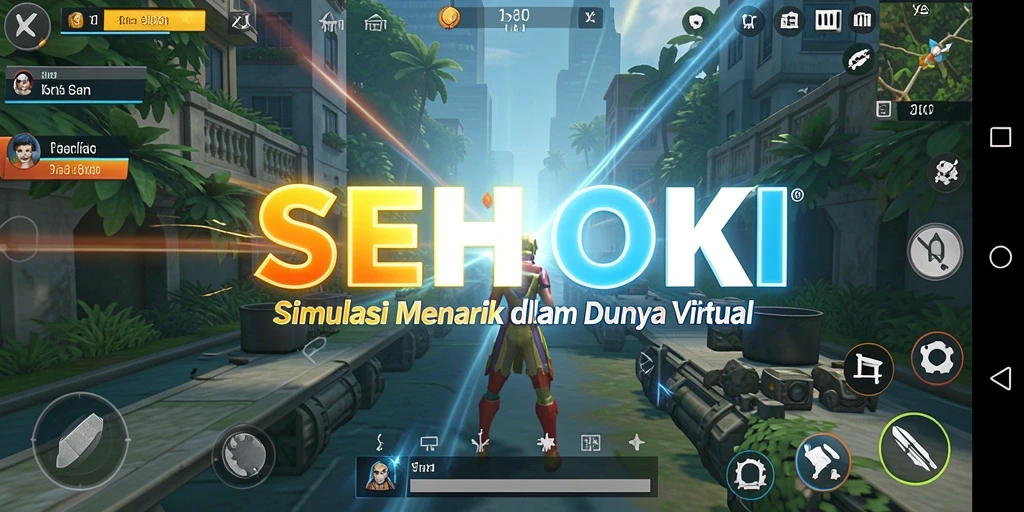 Gameplay SEHOKI yang seru dan kreatif dalam dunia virtual.