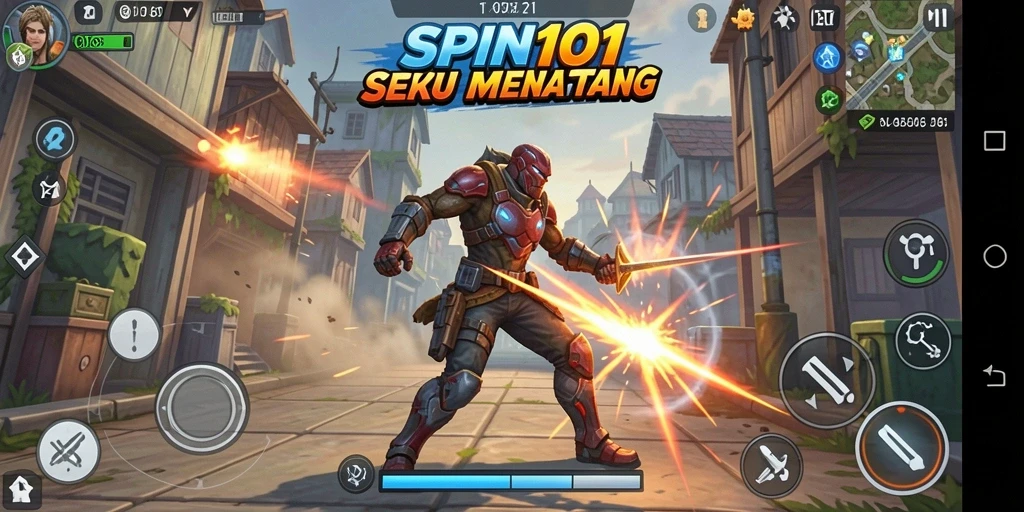 Tangkapan layar gameplay SPIN101 yang menampilkan aksi seru.
