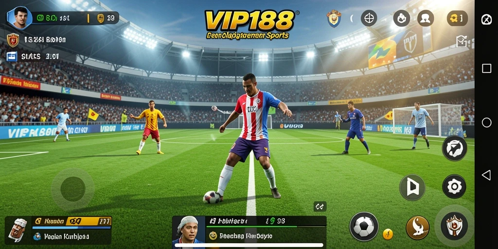 Tampilan screenshot gameplay VIP188 menampilkan aksi olahraga yang seru.