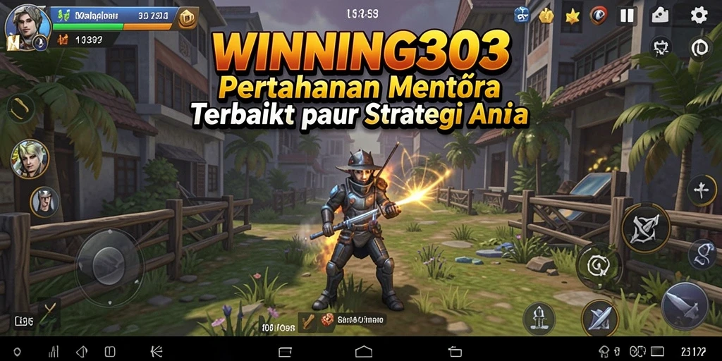Gameplay strategis WINNING303 dengan menara dan musuh yang mendebarkan.